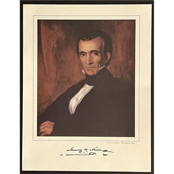 11th President James K. Polk Facsimile Signed Photo Art Print