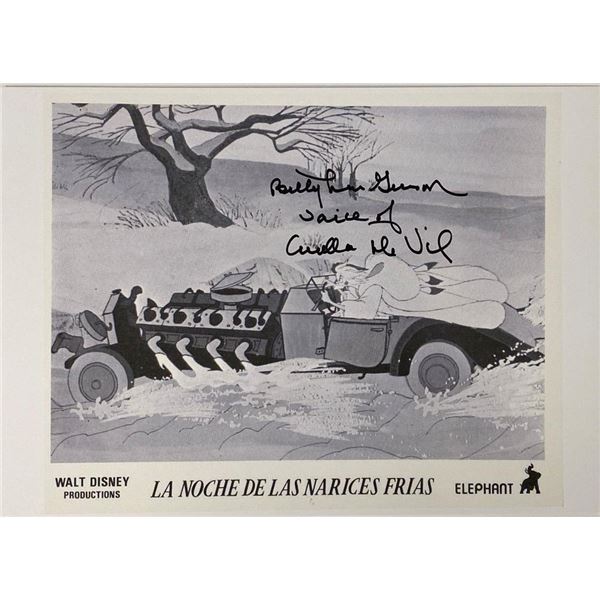 One Hundred and One Dalmatians Betty Lou Gerson facsimile signed movie photo