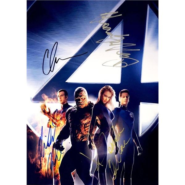 Fantastic Four cast facsimile signed movie photo