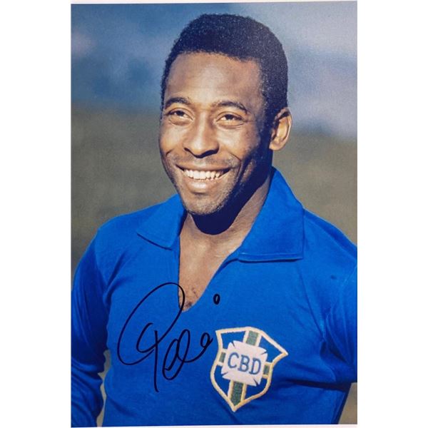PelÃ© facsimile signed photo