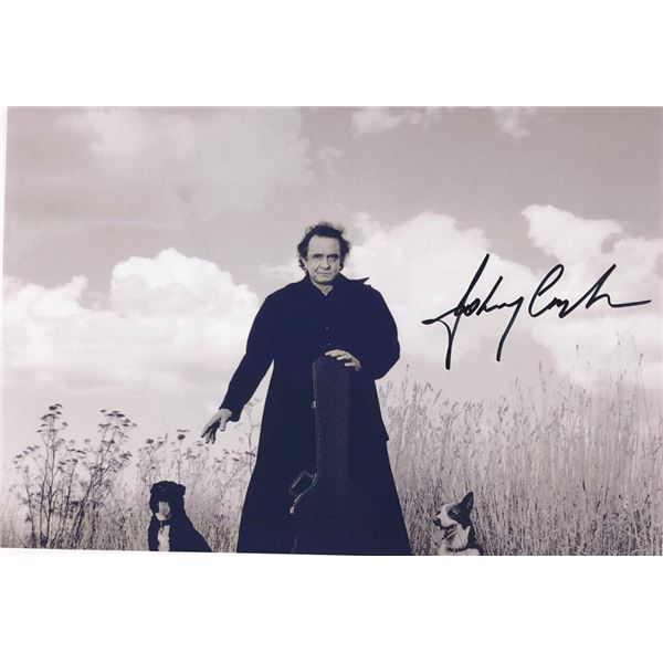 Johnny Cash facsimile signed photo