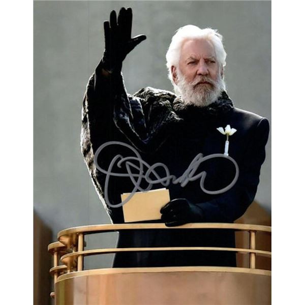 The Hunger Games Donald Sutherland facsimile signed photo