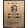 Image 1 : Wild Bill Hickok Reprint Wanted Poster
