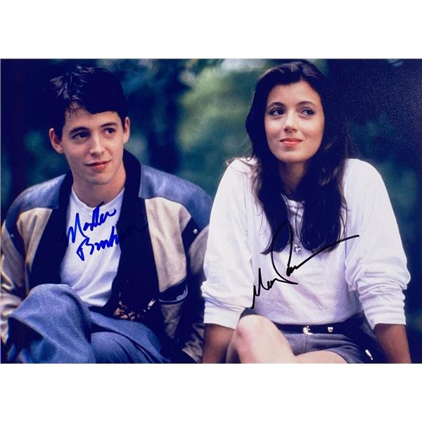 Ferris Bueller's Day Off Matthew Broderick and Mia Saw facsimile signed movie photo