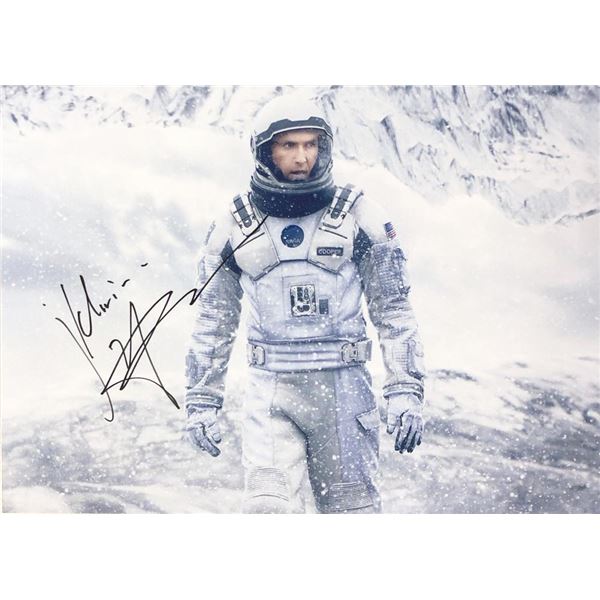 Interstellar Matthew McConaughey facsimile signed movie photo