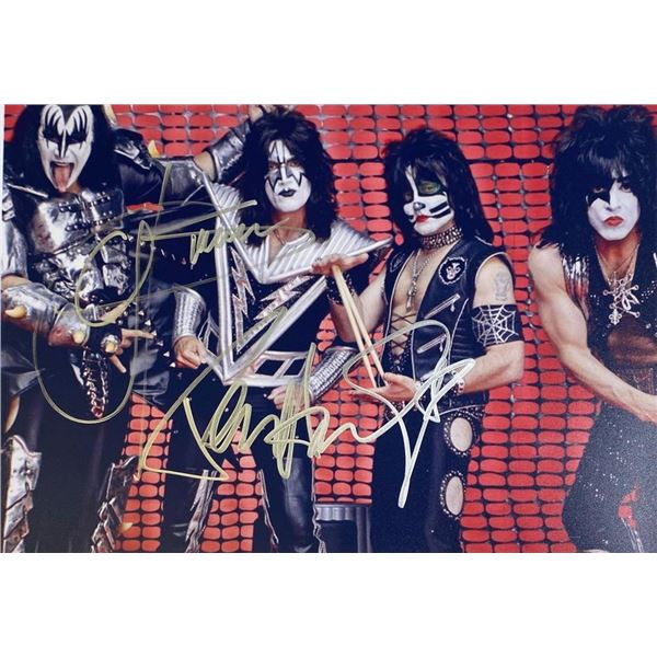 Kiss facsimile band signed photo