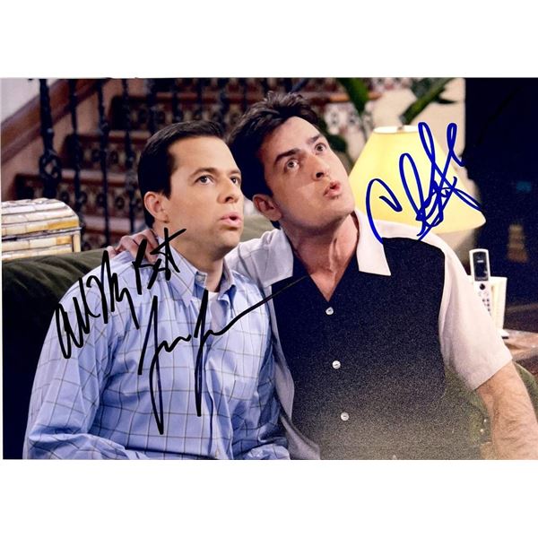 Two and a Half men cast facsimile signed photo