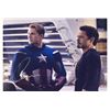 Image 1 : Captain America Chris Evans and Robert Downey Jr. facsimile signed movie photo