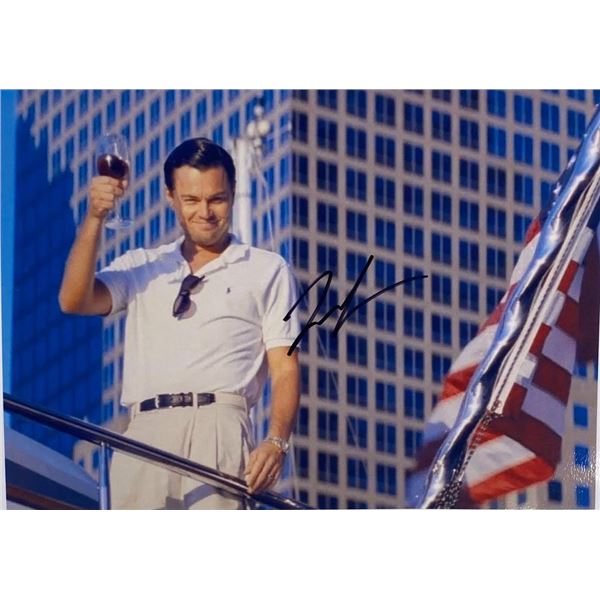 The Wolf of Wall Street Leonardo DiCaprio facsimile signed movie photo
