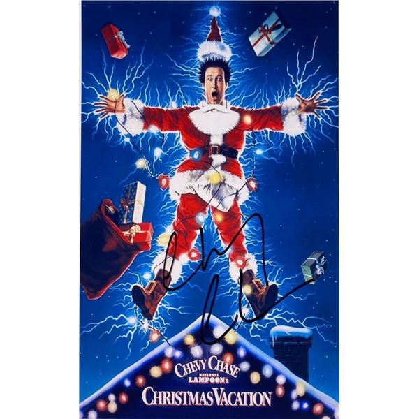 National Lampoon's Christmas Vacation Chevy Chase facsimile signed movie photo