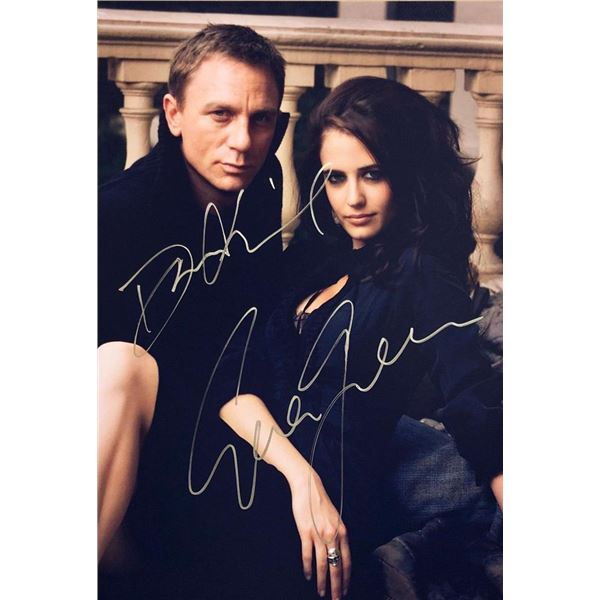 Casino Royale Daniel Craig and Eva Green facsimile signed movie photo