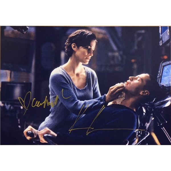 The Matrix Keanu Reeves and Carrie- Anne Moss facsimile signed movie photo