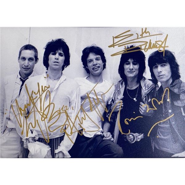 The Rolling Stones facsimile band signed photo