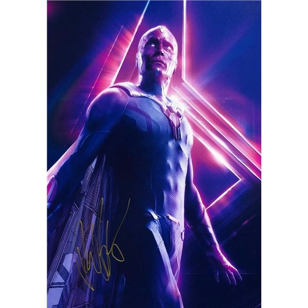 Avengers Paul Bettany signed movie photo