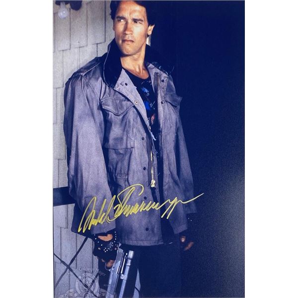 Arnold Schwarzenegger facsimile signed movie photo