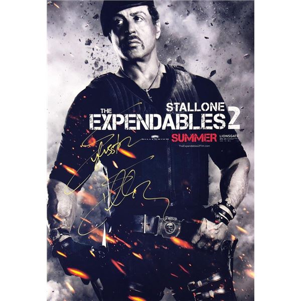 The Expendables 2 Sylvester Stallone facsimile signed movie photo