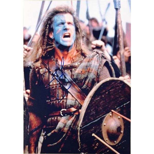 Braveheart Mel Gibson signed movie photo