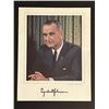 Image 1 : 36th President Lyndon B. Johnson Facsimile Signed Photo Art Print