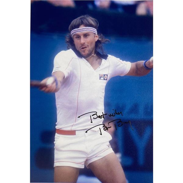 US Open Champ Bjorn Borg facsimile signed  photo
