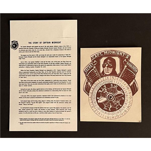 Vintage Captain Midnight Paper Flight Control Spinner