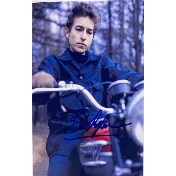 Bob Dylan facsimile signed photo