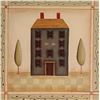 Image 1 : Vintage Country Folk Art Blue House with Star Art Print