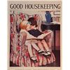 Image 1 : Vintage Folk Art Little Girls Reading Good Housekeeping Art Print
