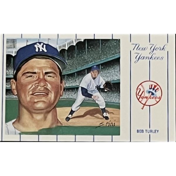 1961 New York Yankees Bob Turley Postcard Series No.3. Card 9 of 12