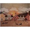 Image 1 : Vintage Folk Art Town Art Print