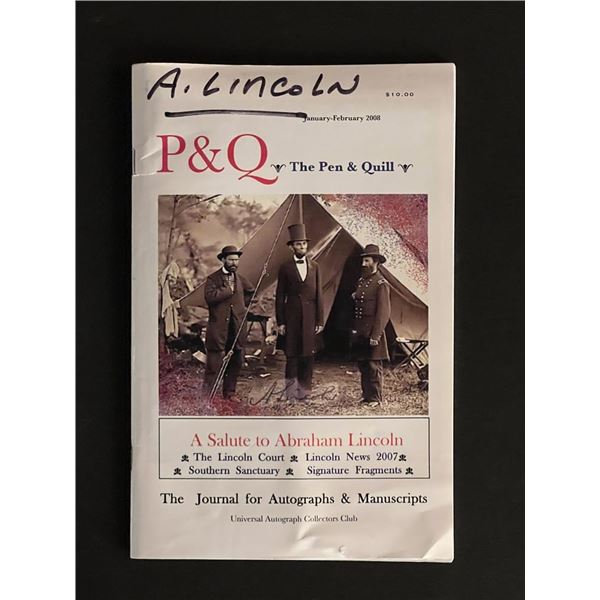The Pen and Quill Journal A Salute to Abraham Lincoln