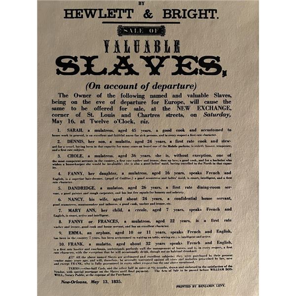 Hewlett & Bright replica receipt. 9x11 inches