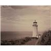 Image 1 : Black and White Lighthouse Art Print