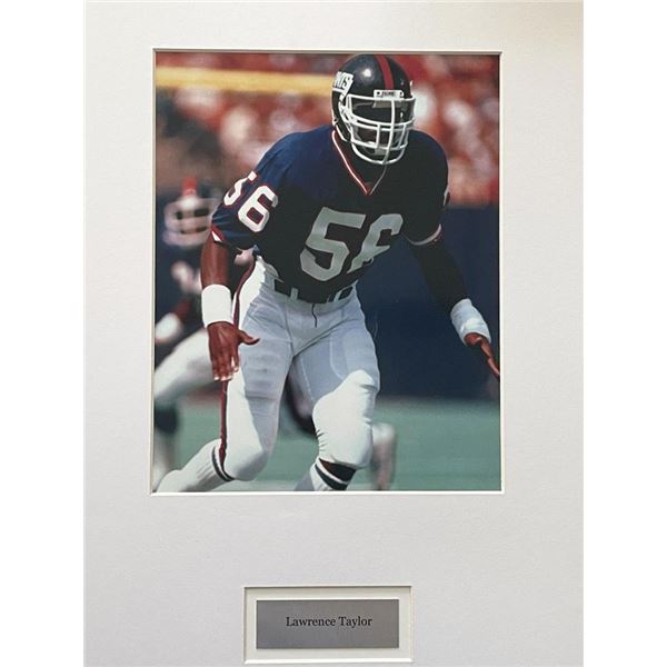 NY Giants Lawrence Taylor mounted photo
