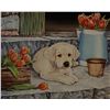 Image 1 : Vintage USA Retriever Puppy Garden Art Print