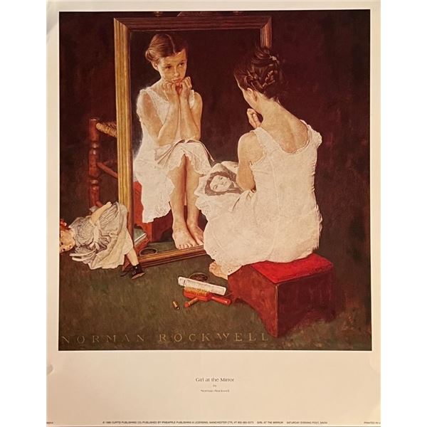 Norman Rockwell Girl At the Mirror Art Print