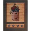 Image 1 : Country Folk Art USA Birdhouse Art Print
