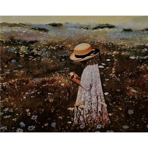 Girl In a Meadow Art Print