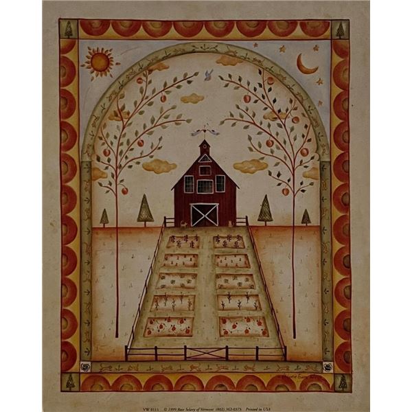 Valerie Evers Wenk Vintage Nostalgic Farm Garden Art Print.