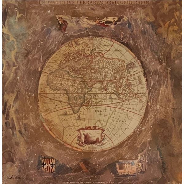 Vintage Travel Globe Art Print