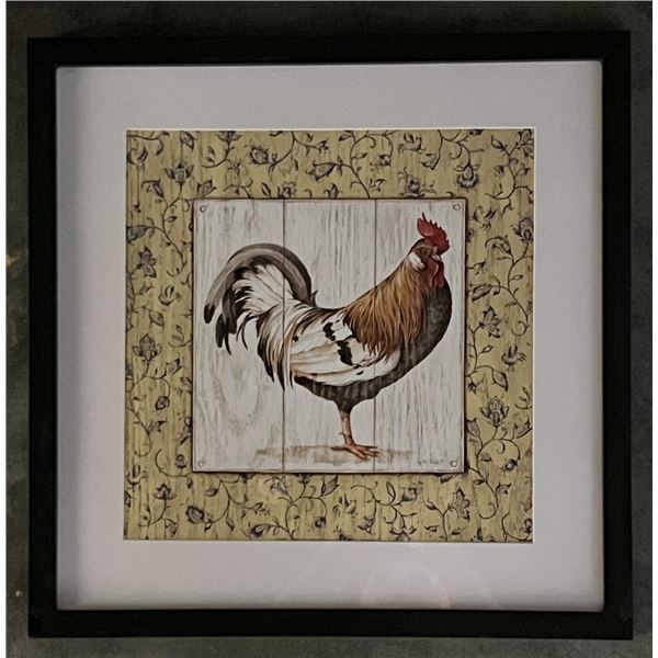 Folk Country Art Farmhouse Rooster Art Print