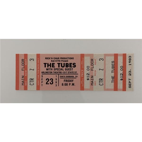 The Tubes ticket Arlington Theatre 09/23/83