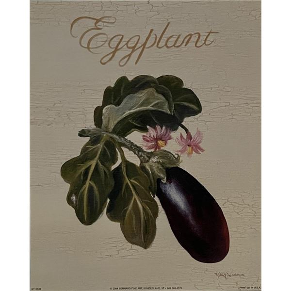 Vintage Eggplant Garden Art Print