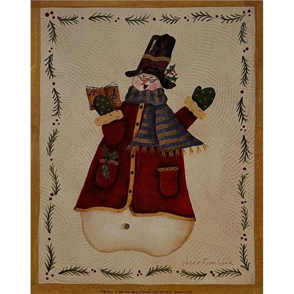 Valerie Evers Wenk Vintage Nostalgic Holiday Snowman Art Print