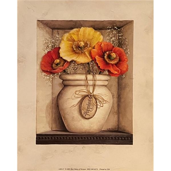 French Country Poppies Floral Art Print