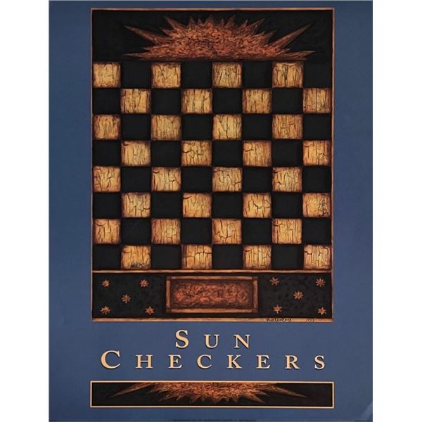 Vintage Country Sun Checkers Art Print