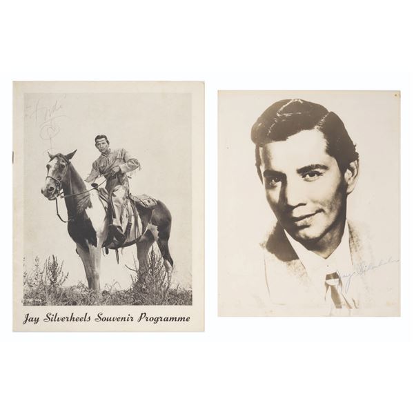 A Jay Silverheels "Tonto" Invitation, Signed Photo, and Program.