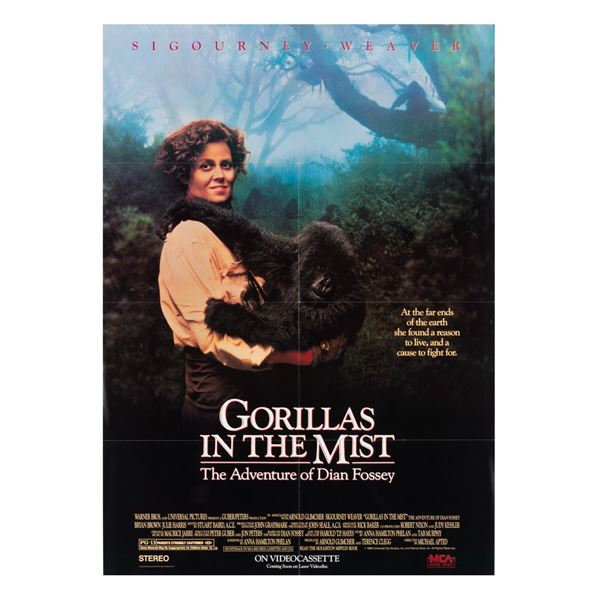 A "Gorillas in the Mist" One-Sheet Poster.