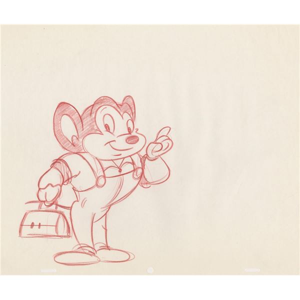 A "Mighty Mouse: The New Adventures" Development Drawing.