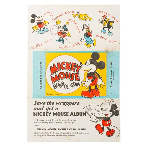 A Mickey Mouse Bubble Gum Wrapper by GUM, Inc.