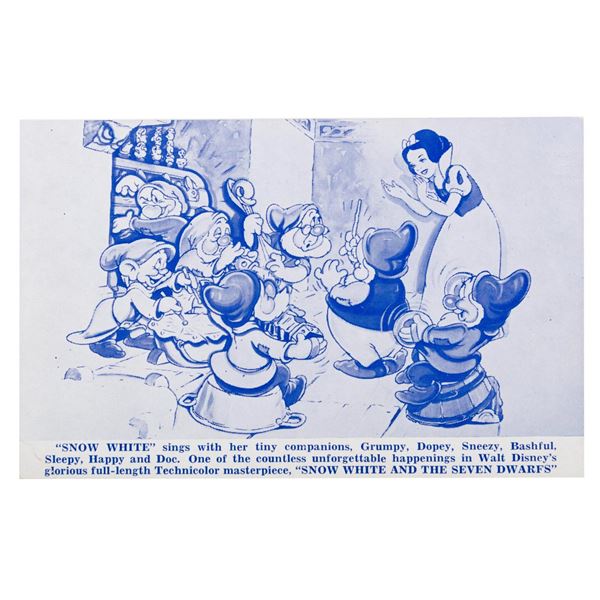 A "Snow White and the Seven Dwarfs" Postcard.